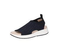 Caprice Damen Sandalen Ocean Knit – flach, weiches Fußbett, Blau, Größe 39