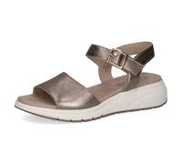 Keilsandalette CAPRICE "Caprice Sandalen Nappaleder", Damen, Gr. 40, taupe, Nappaleder, Schuhe (91003766-40) taupe