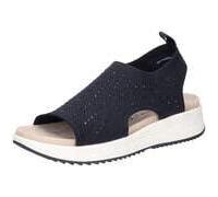Caprice Damen Sandalen Ocean Knit – flach, weiches Fußbett, Blau, Größe 39