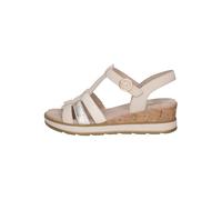 Keilsandalette CAPRICE "Caprice Sandalen Leder", Damen, Gr. 38, hellbeige, Leder, Schuhe (47768801-38) hellbeige