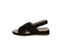 Caprice Damen Sandalen Nappaleder flach mit Klettverschluss Schwarz Größe 37