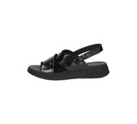 Caprice Damen Sandale 9-28700-46 flach Nappaleder Schwarz Größe 38