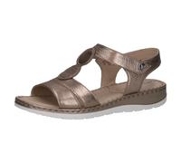 Keilsandalette CAPRICE "Caprice Sandalen Leder", Damen, Gr. 39, beige (taupe), Leder, Schuhe (70745905-39) taupe