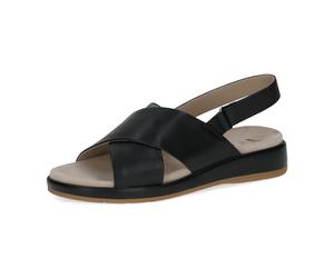 Caprice SanKeilSchwarzLeder für Damen, schwarz, Größe 37 EU