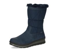 CAPRICE Damen Winterstiefel ohne Absatz Vegan Wasserabweisend, Blau (Ocean Comb), 39 EU