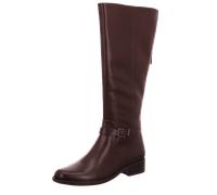 Stiefel CAPRICE, Damen, Gr. 40, Varioschaft, braun (dunkelbraun), Leder, Schuhe Stiefel, Blockabsatz, Langschaftstiefel mit praktischem Innenreißverschluss (28462330-40) dunkelbraun