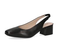 Caprice Damen Slingpumps aus Leder mit Lack, Schwarz (Black Nappa), Größe 37 EU