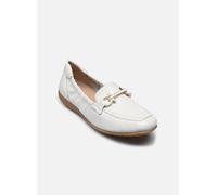 CAPRICE Damen Slipper aus Leder mit Schnalle, Weiß (White Deer), 39 EU