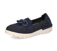 CAPRICE Damen Slipper flach, Blau (Ocean Comb), 39