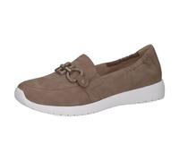 Caprice Damen-Slipper Mud Suede Leder, bequem, Zierschnalle, Braun Gr. 37