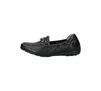Caprice Damen-Slipper Black Deer – Leder mit Schnalle – Schwarz Größe 36