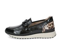 Caprice Damen Slipper aus Leder Bequem, Schwarz (Black Naplak), 36 EU