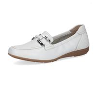 Caprice Damen-Slipper aus Leder Weiß (White Deer) Größe 39