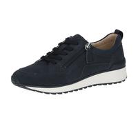 CAPRICE Damen Sneaker flach aus Leder mit Reißverschluss, Blau (Ocean Suede), 41 EU
