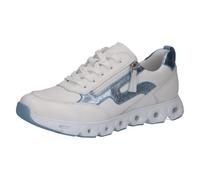 Caprice Sneaker 23730 (Leder, mit seitlichen Reissverschluss) weiss/silber Damen, Größe Euro (US) 37