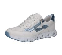 Caprice Sneaker 23730 (Leder, mit seitlichen Reissverschluss) weiss/silber Damen, Größe Euro (US) 41