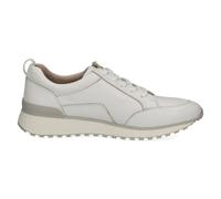 CAPRICE Damen Sneaker flach aus Leder mit Reißverschluss, Weiß (White Nappa), 39 EU