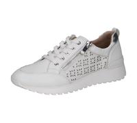 CAPRICE Damen Sneaker flach, Weiß (White/Silver), 36