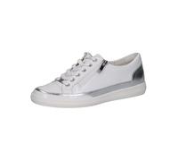 Caprice Damen Sneaker 23706-44 - flach, Leder mit Reißverschluss - Weiß 36,5 EU