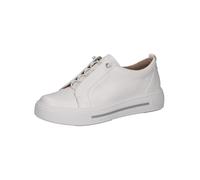 CAPRICE Damen Plateau Sneaker aus Leder Low Top, Weiß (White Nappa), 36.5 EU