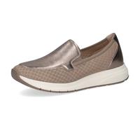 Slipper CAPRICE "Caprice Slipper Leder/Textil", Damen, Gr. 40, taupe, Leder, Textil, Schuhe Slipper (50860554-40) taupe