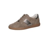 Caprice Damen Sneaker Mud Comb – flach aus Leder, Braun, Größe 38,5 EU