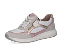 Caprice Damen Sneaker – Caprice Sneaker Leder – Weiß/Rosa – Gr. 38