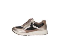 Sneaker CAPRICE "Caprice Sneaker Leder", Damen, Gr. 41, schwarz, gold, Leder, Schuhe Sneaker (70373004-41) schwarz, gold