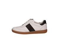 Caprice Damen Sneaker flach aus Leder Freizeit Weiß/Schwarz 38 EU