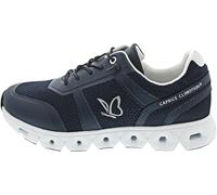 Caprice Damen Sneaker flach mit Schnürsenkeln vegan Blau (Ocean Comb) 37 EU