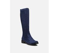 CAPRICE Damen Hohe Stiefel ohne Absatz Airmotion Flach bis zum Knie Weite G Vegan, Blau (Ocean Stretch), 38.5 EU