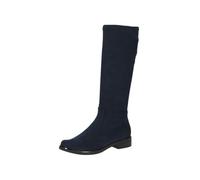 Schlupfstiefel CAPRICE, Damen, Gr. 41, XS-Schaft, blau (dunkelblau), Textil, unifarben, klassisch, Schuhe, Blockabsatz, Langschaftstiefel in klassischer Linie, XS Schaft (57671619-41) dunkelblau