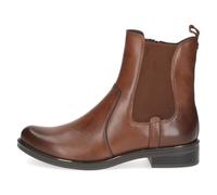 Caprice Damen Chelsea Boots Elegant mit Reißverschluss Kleiner Absatz Cognac Nappa Gr. 37,5