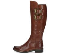 CAPRICE Damen Hohe Stiefel ohne Absatz aus Leder bis zum Knie Weite G, Braun (Cognac Nappa), 38.5 EU