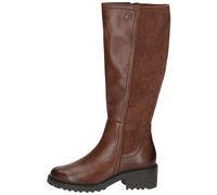 CAPRICE Damen Hohe Stiefel mit Absatz mit Reißverschluss Elegant, Braun (Cognac Comb), 37 EU