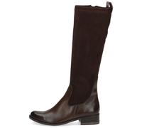 CAPRICE Damen Hohe Stiefel mit Absatz Runde Spitze Blockabsatz, Braun (Dk Brown Comb), 38.5 EU