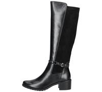 CAPRICE Damen Hohe Stiefel mit Absatz mit Schnalle Kniehoch, Schwarz (Black Comb), 38.5 EU