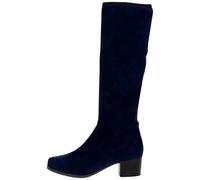 Stiefel CAPRICE, Damen, Gr. 38,5, XS-Schaft, blau (dunkelblau), Textil, elegant, Schuhe, Blockabsatz, Schlupfstiefel mit Stretch-XS-Schaft in schmaler Form, Topseller (46371226-38,5) dunkelblau