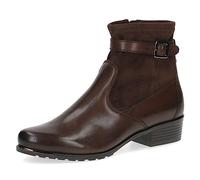 CAPRICE Damen Stiefeletten mit Absatz Airmotion aus Leder Kleiner Absatz Weite G, Braun (Dk Brown Comb), 38 EU