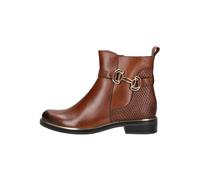 CAPRICE Damen Stiefeletten aus Leder mit Zierschnalle, Braun (Cognac Comb), 38.5 EU
