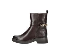 CAPRICE Damen Stiefeletten aus Leder mit Blockabsatz, Braun (Dk Brown Comb), 39 EU