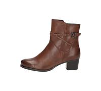 CAPRICE Damen Stiefeletten mit Absatz mit Reißverschluss Elegant, Braun (Cognac Nappa), 40.5 EU