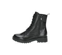 CAPRICE Damen Stiefeletten zum Schnüren aus Leder mit Reißverschluss, Schwarz (Black Nappa), 38 EU
