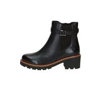 Chelseaboots CAPRICE, Damen, Gr. 38, schwarz, Leder, klassisch, Schuhe, Blockabsatz, Herbstboots, Stiefelette mit dezenter Zierschnalle (34310667-38) schwarz