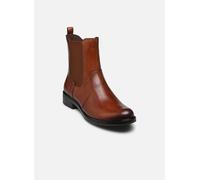 Caprice Stiefelette Leder/Textil Materialmix G‑Weite Reißverschluss Blockabsatz 3,5 cm Braun