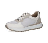 Caprice Damen Sneaker 9-23704-42, flach mit Schnürsenkeln, sportlich, Weiß (White Comb) Gr. 38