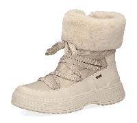 CAPRICE Damen Winterstiefeletten zum Schnüren Gefüttert Fell Weite G, Beige (Beige Comb), 39 EU