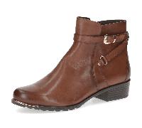 Stiefelette CAPRICE "Caprice Stiefelette Nappaleder", Damen, Gr. 37,5, braun (cognac), Nappaleder, Schuhe Stiefelette (89637536-37,5) cognac