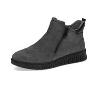 Caprice Damen Stiefeletten aus Leder Mehrweite H Grau (Dk Grey Comb) Gr. 37 EU