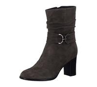 Caprice Stiefeletten 9-25328-41 - Wildleder, dünn gefüttert, Blockabsatz, Grau - Größe 40.5
